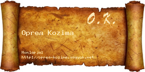 Oprea Kozima névjegykártya